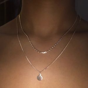 Layered rose gold necklace